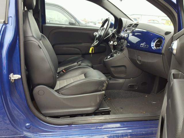 3C3CFFBR5DT661160 - 2013 FIAT 500 SPORT BLUE photo 5