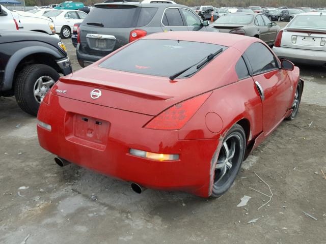 JN1AZ34E76M353440 - 2006 NISSAN 350Z COUPE RED photo 4