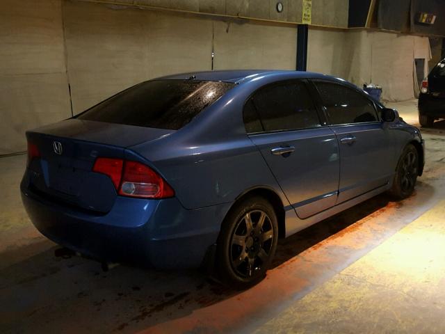 1HGFA16587L124737 - 2007 HONDA CIVIC LX BLUE photo 4