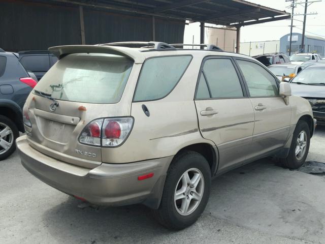 JTJGF10U310102218 - 2001 LEXUS RX 300 GOLD photo 4