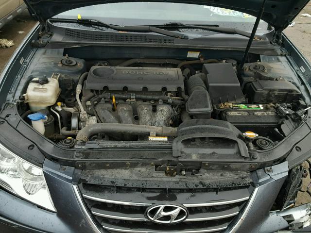 5NPET46C89H500395 - 2009 HYUNDAI SONATA GLS BLUE photo 7