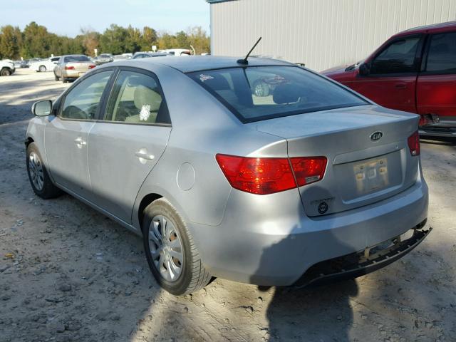 KNAFT4A27B5390929 - 2011 KIA FORTE LX SILVER photo 3