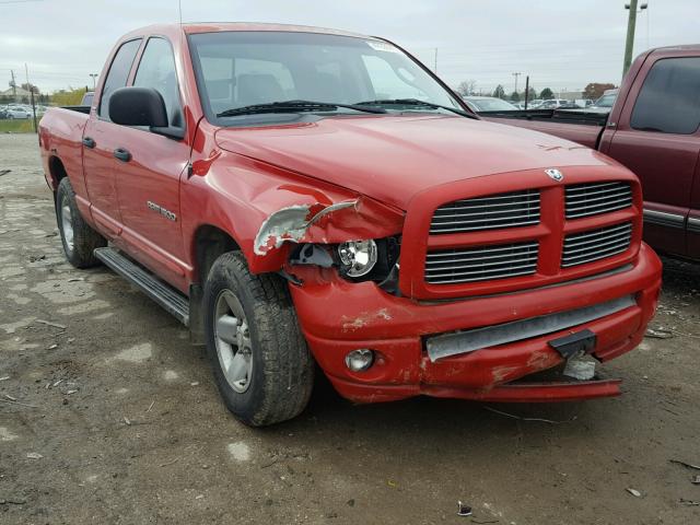 3D7HA18N52G166038 - 2002 DODGE RAM 1500 RED photo 1