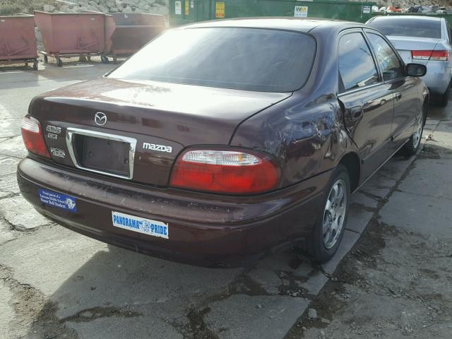 1YVGF22C815227905 - 2001 MAZDA 626 ES BURGUNDY photo 4