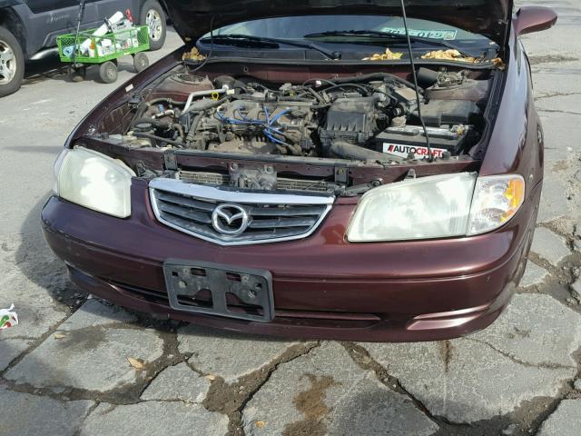 1YVGF22C815227905 - 2001 MAZDA 626 ES BURGUNDY photo 7