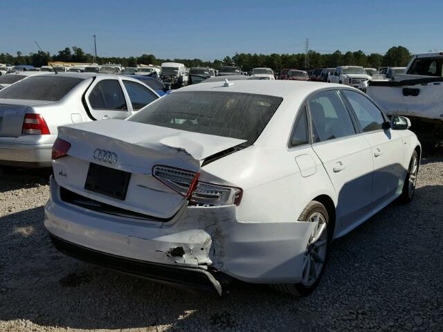 WAUEFAFL3EN015238 - 2014 AUDI A4 PREMIUM WHITE photo 4