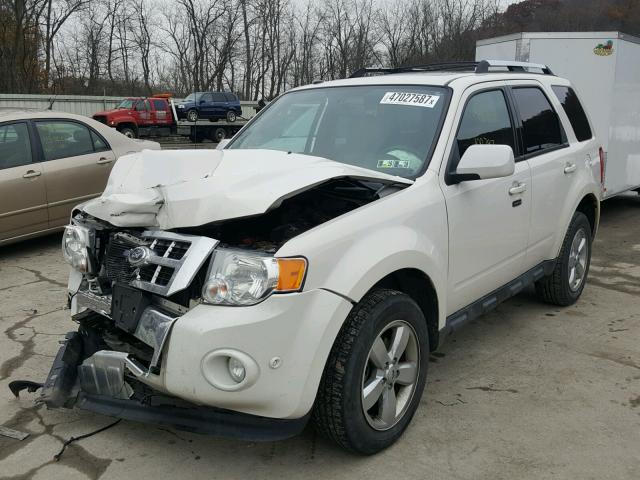 1FMCU9E77CKC50755 - 2012 FORD ESCAPE LIM WHITE photo 2