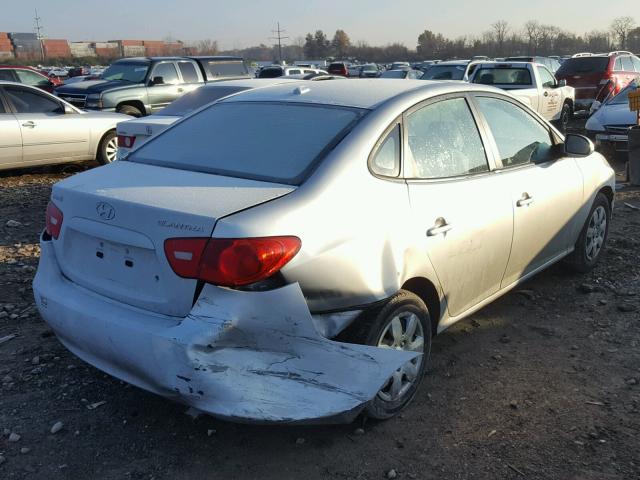 KMHDU46D37U244232 - 2007 HYUNDAI ELANTRA GL SILVER photo 4