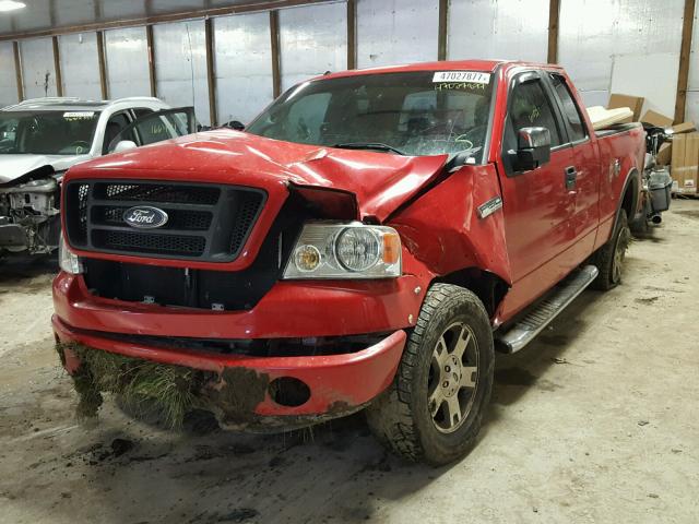 1FTPX14546NB03083 - 2006 FORD F150 RED photo 2