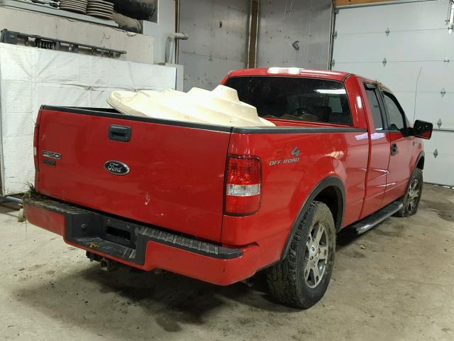 1FTPX14546NB03083 - 2006 FORD F150 RED photo 4