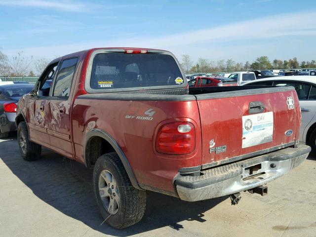 1FTRW08L72KE18020 - 2002 FORD F150 SUPER RED photo 3