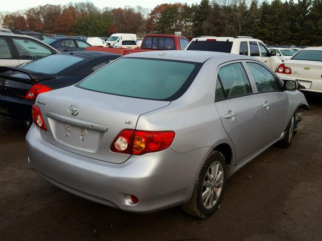 2T1BU4EE0AC430191 - 2010 TOYOTA COROLLA BA SILVER photo 4