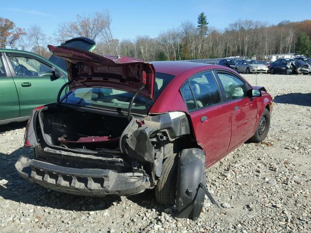 1G8AG52F85Z119247 - 2005 SATURN ION LEVEL RED photo 4