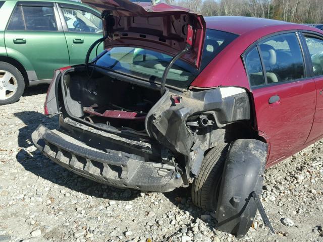 1G8AG52F85Z119247 - 2005 SATURN ION LEVEL RED photo 9