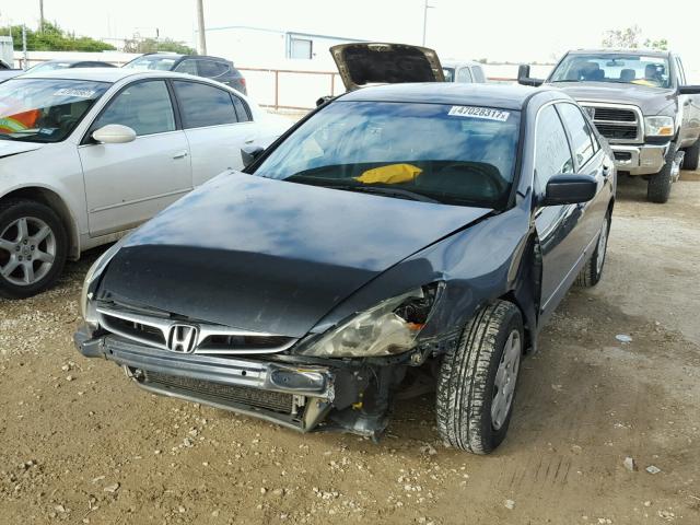 3HGCM56456G710106 - 2006 HONDA ACCORD LX BLUE photo 2