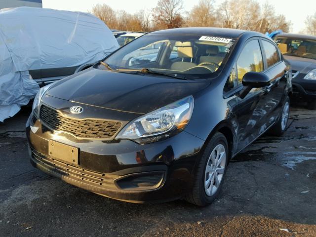 KNADM4A35D6216870 - 2013 KIA RIO LX BLACK photo 2