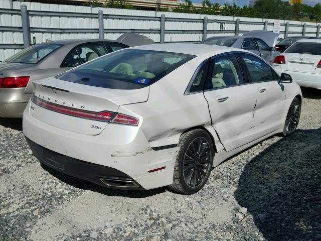 3LN6L2LU1FR629007 - 2015 LINCOLN MKZ HYBRID WHITE photo 4