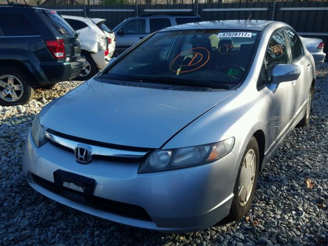 JHMFA36287S026991 - 2007 HONDA CIVIC HYBR SILVER photo 2