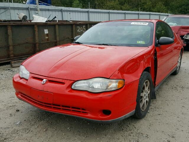 2G1WW12EX19270280 - 2001 CHEVROLET MONTE CARL წითელი ფოტო 2