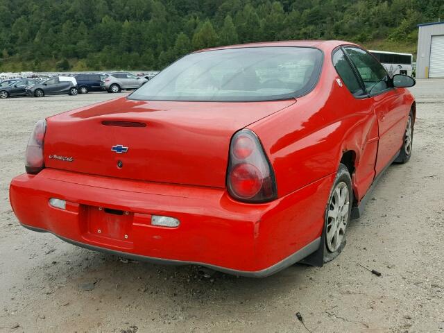 2G1WW12EX19270280 - 2001 CHEVROLET MONTE CARL წითელი ფოტო 4