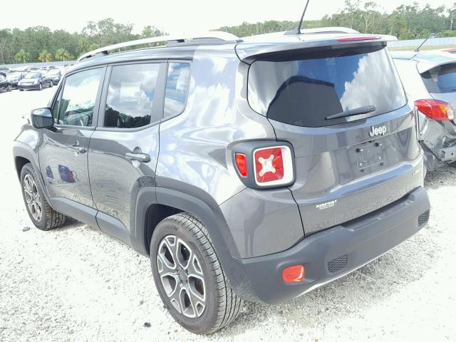 ZACCJADB1HPF73717 - 2017 JEEP RENEGADE L GRAY photo 3