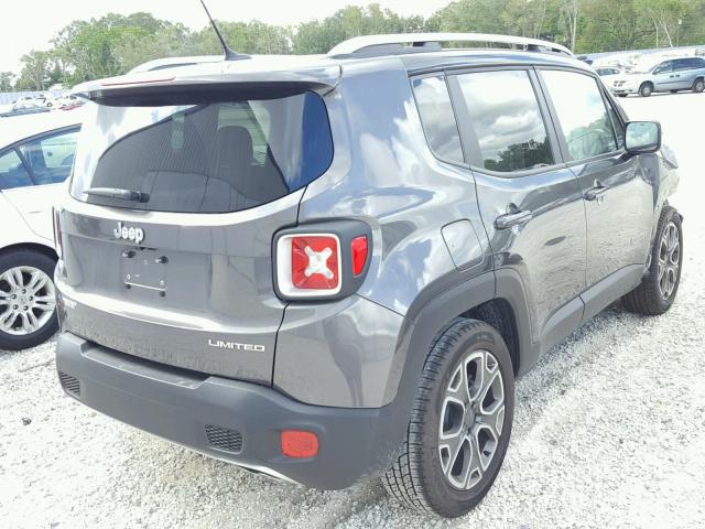 ZACCJADB1HPF73717 - 2017 JEEP RENEGADE L GRAY photo 4