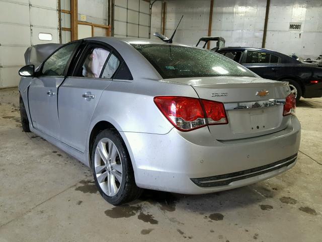 1G1PH5SC8C7150471 - 2012 CHEVROLET CRUZE LTZ SILVER photo 3