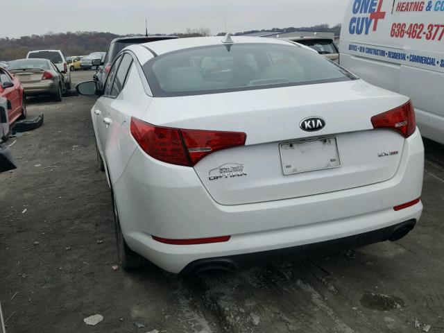 5XXGN4A77DG143244 - 2013 KIA OPTIMA EX WHITE photo 3