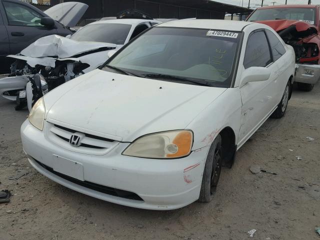 1HGEM22541L077499 - 2001 HONDA CIVIC LX WHITE photo 2