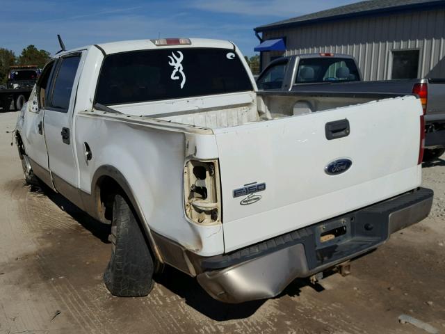 1FTPW12545KD91645 - 2005 FORD F150 SUPER WHITE photo 3