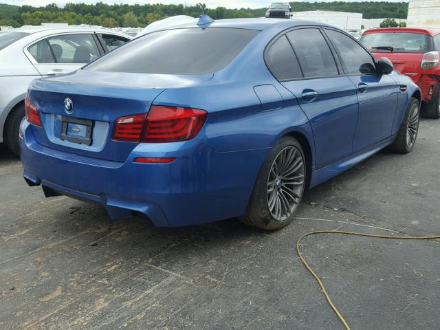 WBSFV9C5XDD096752 - 2013 BMW M5 BLUE photo 4