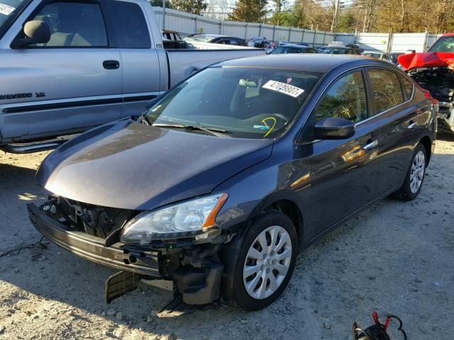 3N1AB7APXEY219583 - 2014 NISSAN SENTRA S GRAY photo 2