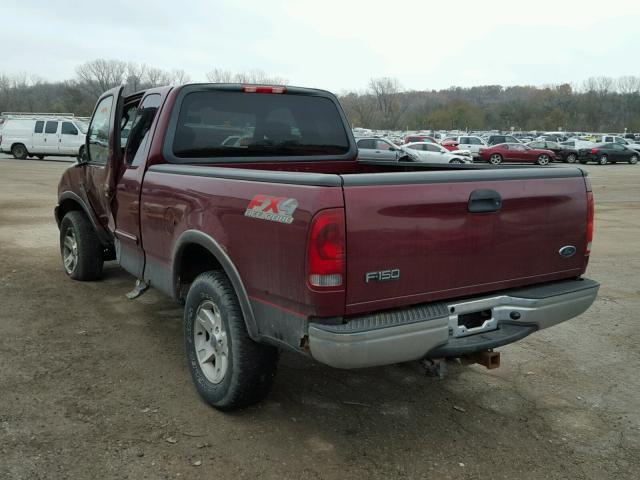 2FTRX18L23CA05995 - 2003 FORD F150 BURGUNDY photo 3