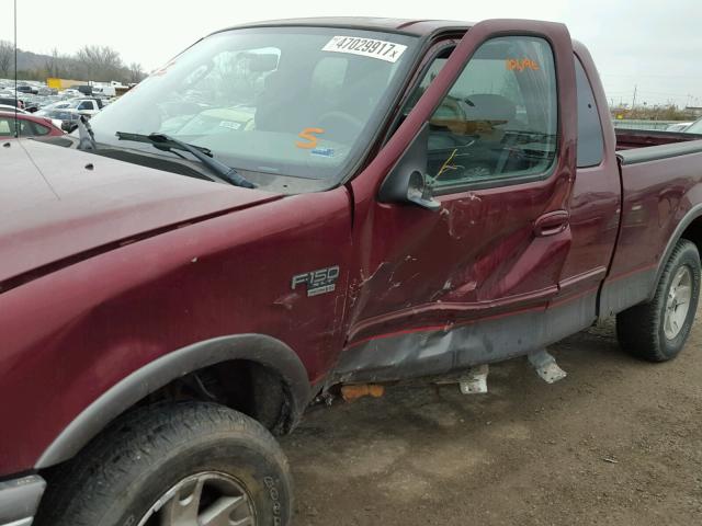 2FTRX18L23CA05995 - 2003 FORD F150 BURGUNDY photo 9