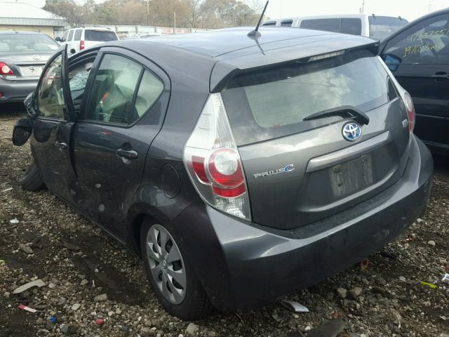 JTDKDTB32C1505266 - 2012 TOYOTA PRIUS C GRAY photo 3