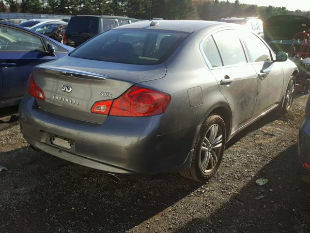 JN1CV6AR2DM754517 - 2013 INFINITI G37 GRAY photo 4