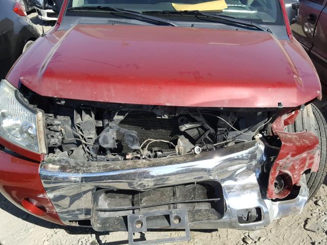 1N6AA07AX4N564843 - 2004 NISSAN TITAN XE RED photo 7