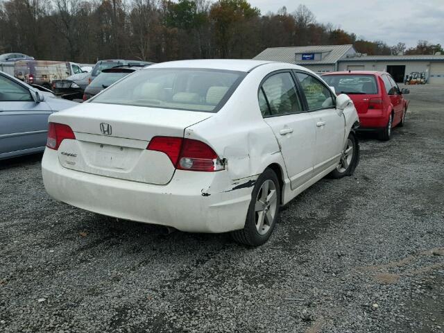 1HGFA16898L050837 - 2008 HONDA CIVIC EX WHITE photo 4