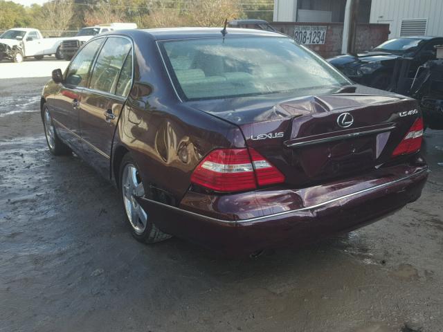 JTHBN36F350175422 - 2005 LEXUS LS 430 MAROON photo 4