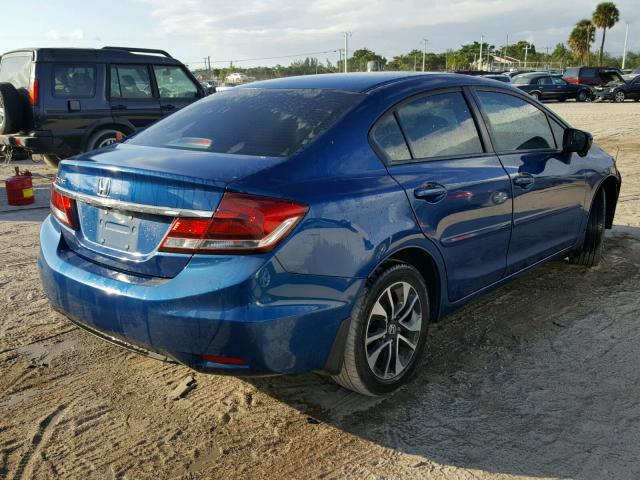 19XFB2F88EE034649 - 2014 HONDA CIVIC EX BLUE photo 4