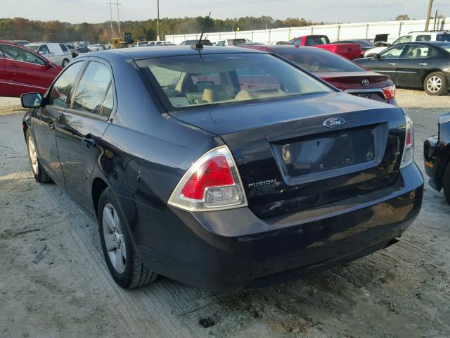 3FAHP07Z09R205856 - 2009 FORD FUSION SE BLUE photo 3