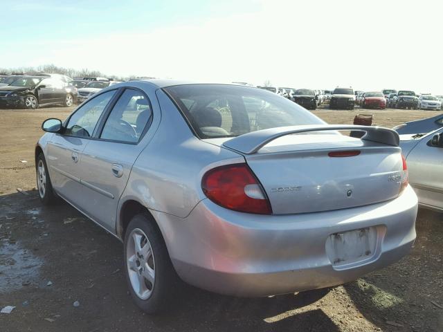 1B3ES46C92D578264 - 2002 DODGE NEON SE SILVER photo 3