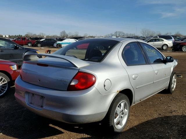 1B3ES46C92D578264 - 2002 DODGE NEON SE SILVER photo 4