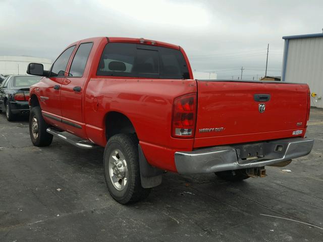 1D7KS28C06J214380 - 2006 DODGE RAM 2500 S წითელი ფოტო 3