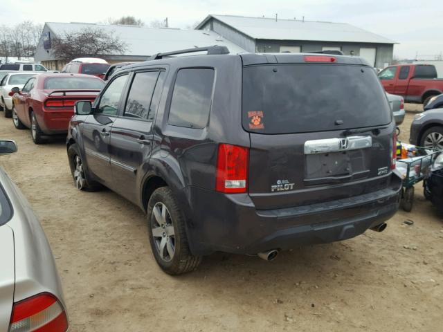 5FNYF4H99DB030116 - 2013 HONDA PILOT TOUR GRAY photo 3