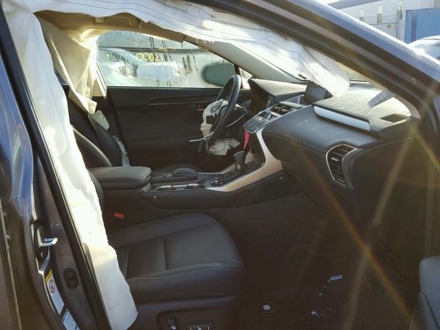 JTJBARBZ5H2110092 - 2017 LEXUS NX 200T GRAY photo 5