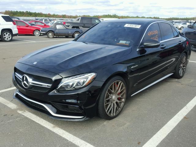 55SWF8HB8GU120085 - 2016 MERCEDES-BENZ C 63 AMG-S BLACK photo 2