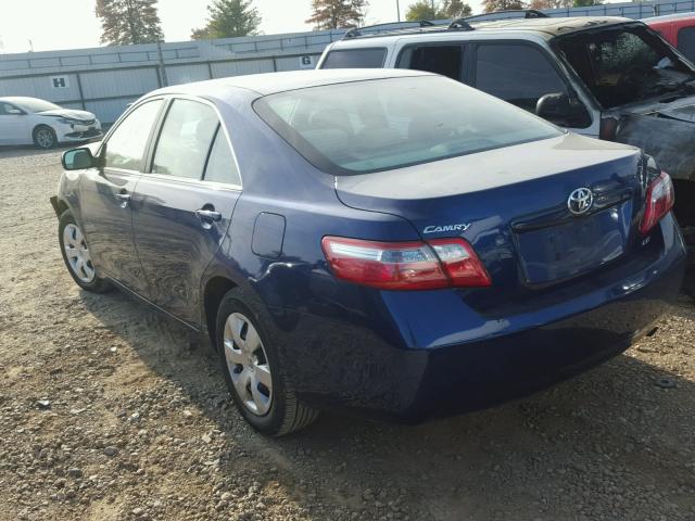 4T4BE46KX8R031238 - 2008 TOYOTA CAMRY CE BLUE photo 3