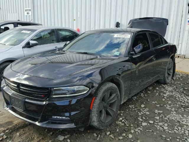 2C3CDXHG2GH323827 - 2016 DODGE CHARGER SX BLACK photo 2