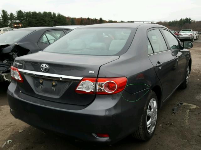 2T1BU4EEXDC002326 - 2013 TOYOTA COROLLA BA GRAY photo 4